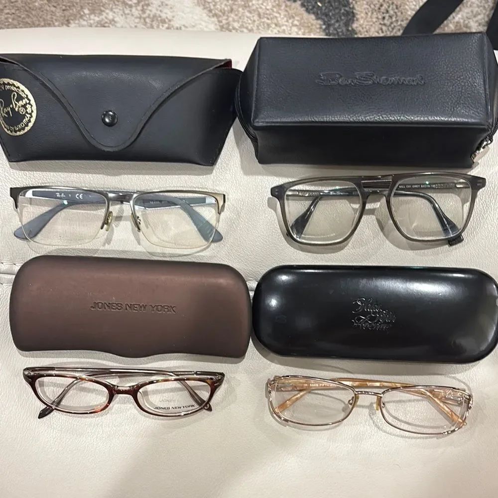 Designer Eyeglasses Collection Lot with Cases